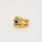 Bague 55 Bague or jaune saphir et diamants 58 Facettes LP463/10