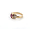Bague 53 Bague en or jaune 18 carats avec rubis et diamants 58 Facettes