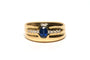 Bague 54 Bague contemporaine or jaune, saphir et diamants 58 Facettes 21933