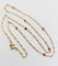Collier Chaine vintage or jaune mailles gourmette et rubis 58 Facettes B01012