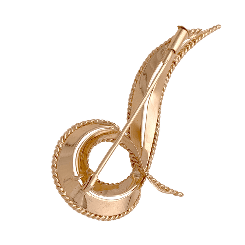 Broche Broche vintage "Volute" or rose. 58 Facettes 34701