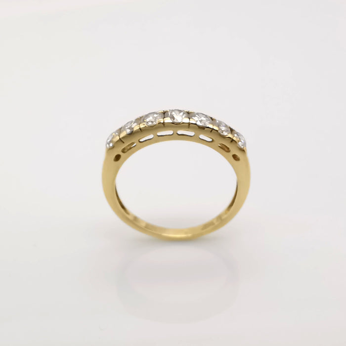 Yellow gold and diamond ring