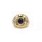 Bague 54 Bague 70's or jaune 750 diamants et saphir 58 Facettes 1264