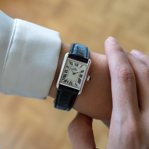 Cartier - Montre Tank Must cadran ivoire gris édition limitée 58 Facettes