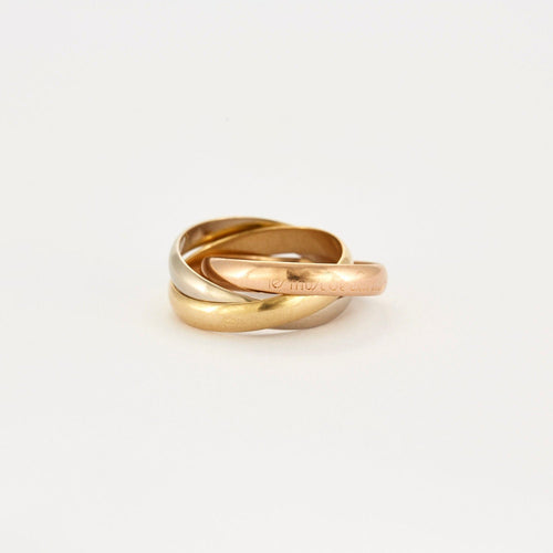 Bague 55 CARTIER - Bague Trinity 3 ors moyen modèle 58 Facettes