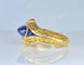 Bague 54 Bague en or jaune 18 carats saphirs cabochon et calibrés époque Art Deco 58 Facettes AB666