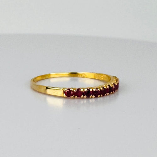 Bague 56 Bague avec rubis en or jaune 58 Facettes 2505018