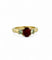 Bague 55 Bague en or jaune rubis et diamants 58 Facettes