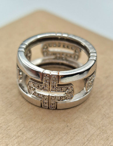 Bvlgari - Ring Parentesi in 18k witgoud en diamanten 