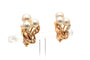 Boucles d'oreilles Boucles d'oreilles Art Déco or jaune serties de perles 58 Facettes 21823