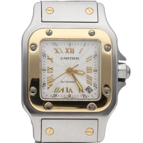 Montre Cartier Montre Santos De Cartier Galbee Pm 58 Facettes MT42393