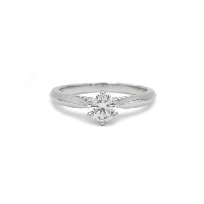 Bague 49 Solitaire or blanc et diamant 58 Facettes 220148R