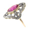 Bague 56 Splendeur des années 1930 : une bague vintage en diamant et rubélite 58 Facettes 20296-0351
