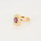 Bague 57 Bague marguerite or jaune, rubis et diamants 58 Facettes