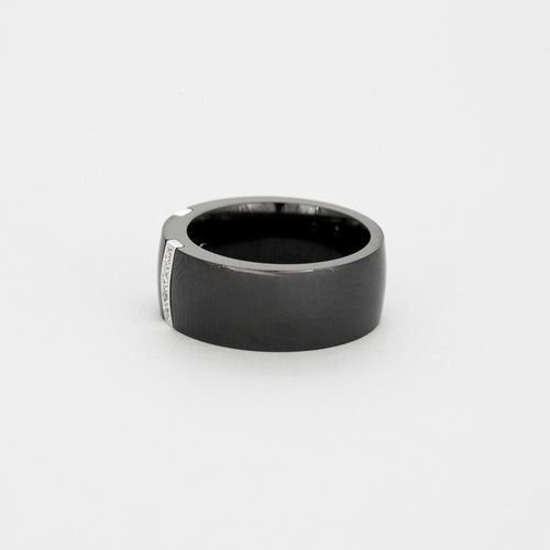 Bague 54 Bague or blanc céramique noire 58 Facettes 3131541