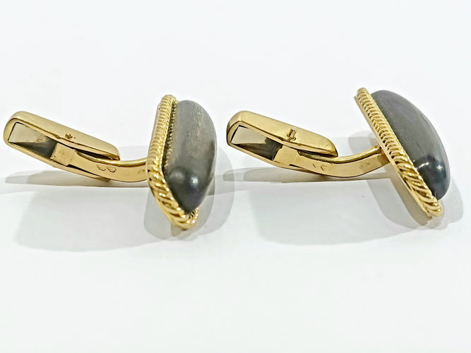 Boutons de manchette Boutons De Manchette Or Et ébène 58 Facettes 3083/4