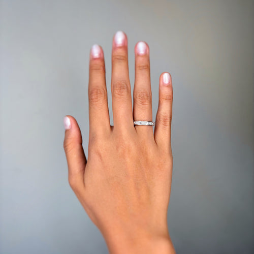 Bague 52 Alliance - Platine & diamants 58 Facettes 250252R