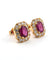 Boucles d'oreilles Boucles d'oreilles en or jaune 18 carats, rubis et diamants, 1883 E 58 Facettes