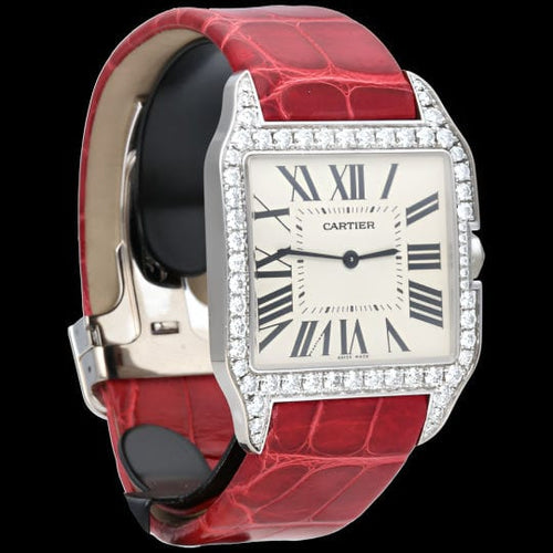 Montre Cartier Montre Santos Dumont Or Blanc 18K 58 Facettes MT36316