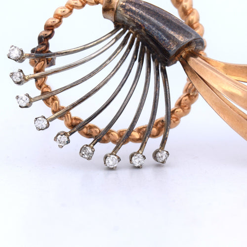 Broche Broche rétro en diamant 58 Facettes