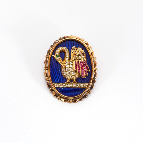 Pendentif Broche/pendentif début XX en or et diamants. 58 Facettes P19L18