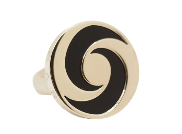 Bague 54 Bague en or blanc et onyx Yin Yang Bulgari 58 Facettes 30092