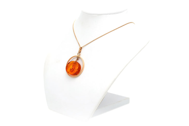 Collier Collier contemporain or jaune et ambre 58 Facettes 22401