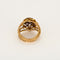 Bague 54 Bague Or jaune, Platine, diamants et saphir 58 Facettes CAS0261