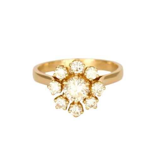 Bague 58 Bague Marguerite or jaune et diamants 58 Facettes 240225