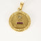 Pendentif Augis - Médaille sentimentale en or jaune, rubis et diamants 58 Facettes PAL3832