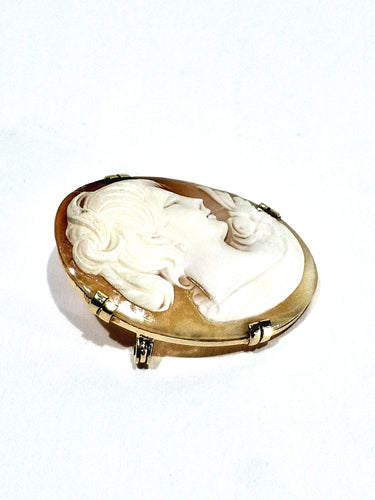 Broche Broche Camée Coquillage En Or 58 Facettes