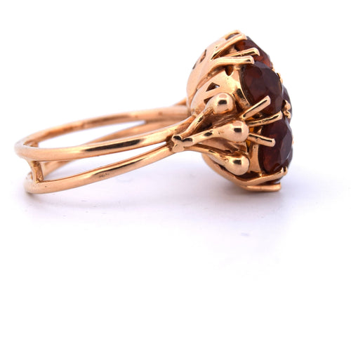 Bague 55 BAGUE VINTAGE - OR JAUNE 18 KT - QUARTZ 58 Facettes