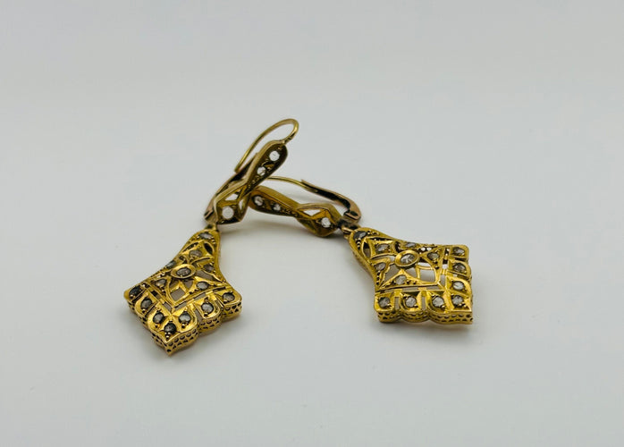 Boucles d'oreilles Boucles d'oreilles Art Déco avec saphirs 58 Facettes 50125