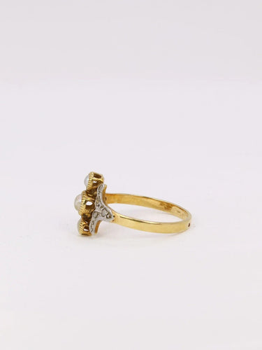 Bague Bague Art Nouveau perles diamants 58 Facettes J354