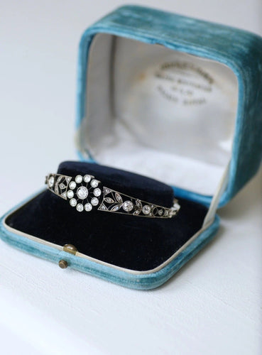 Bracelet Bracelet ancien en or rose, argent, et diamants 58 Facettes