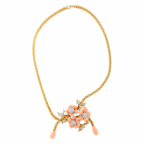 Collier Collier Corail Peau d'Ange Or jaune et Diamant 58 Facettes 63700110
