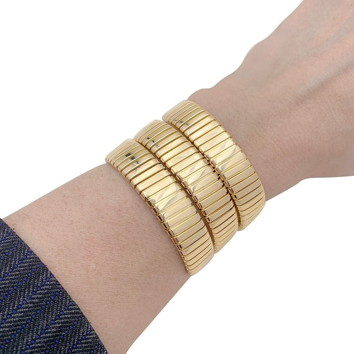 Bracelet Bracelet Bulgari, "Tubogas", or jaune. 58 Facettes 34066