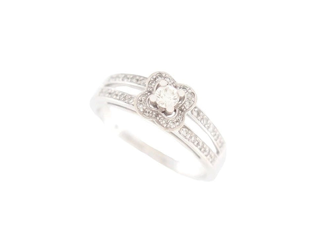 Bague 53 bague MAUBOUSSIN solitaire chance of love n1 or blanc diamant 58 Facettes 259023
