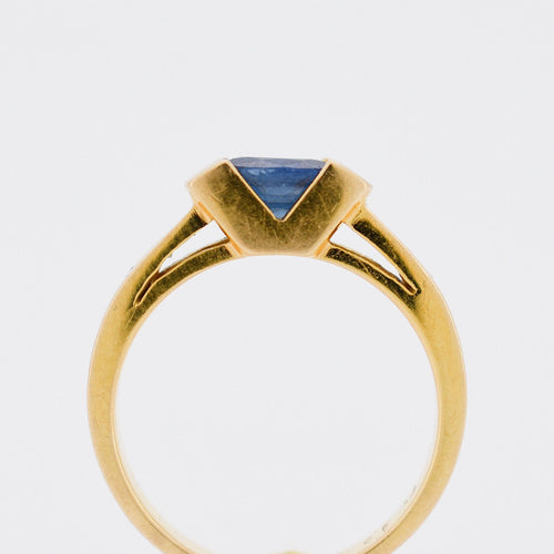 Bague 53 Solitaire Vintage Or Saphir et Diamants Circa 1970 58 Facettes 316