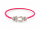 Bracelet bracelet FRED force 10 moyen 0b0077 t15 or blanc 18k 34 diamants 2 cables 58 Facettes 269620