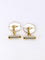 Boutons de manchette CARTIER Boutons de manchette Double C or jaune acier 58 Facettes J290