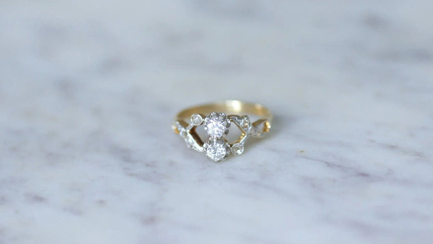 Bague 55 Bague Toi et Moi diamants 58 Facettes