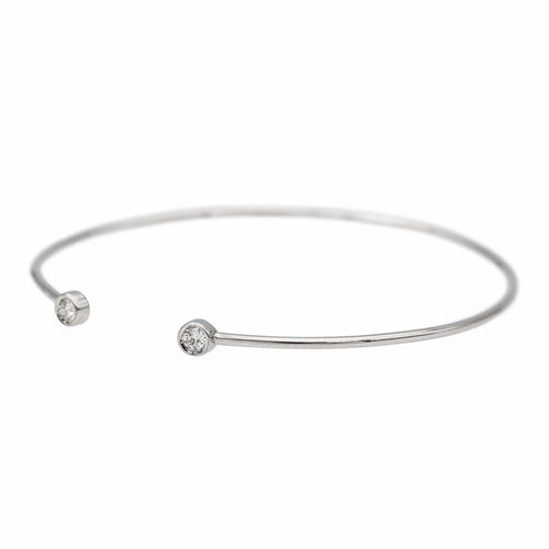 Bracelet Bracelet Jonc Or blanc Diamant 58 Facettes 2708411CN