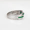Bague 52 Bague vintage en platine avec émeraude et diamants 58 Facettes G14007