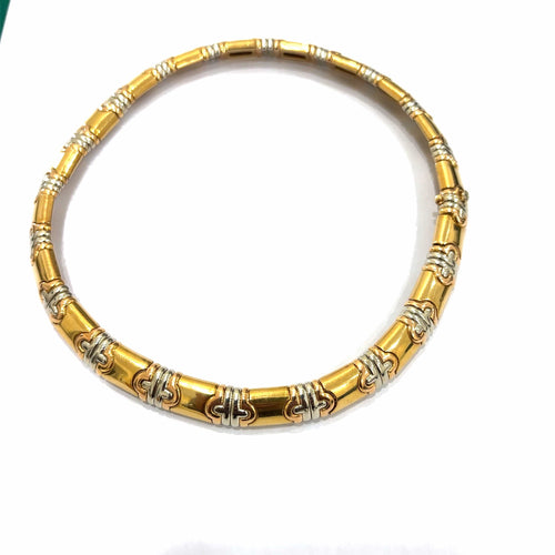 Bracelet Bracelet manchette Bulgari Parentesi en or et acier 58 Facettes