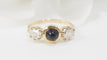 Bague 51 Bague En Or Jaune, Cabochon De Saphir Et Diamants 58 Facettes 32794