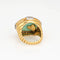 Bague 47 Bague or jaune diamant turquoise 58 Facettes G13578