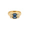 Bague 54,5 Bague or jaune, saphirs et diamants 58 Facettes SMA0067