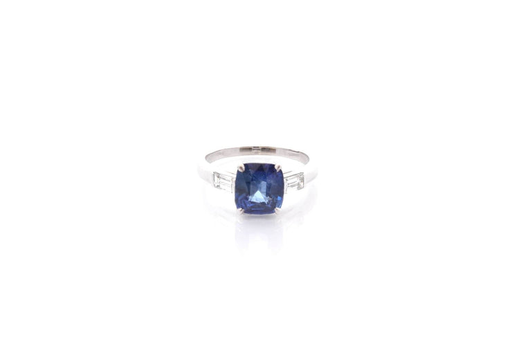 Bague 49 Bague saphir de 2,22cts et diamants 58 Facettes 26679-26531
