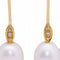 Boucles d'oreilles Boucles d'oreilles perle ovale et diamant 58 Facettes D360904FV